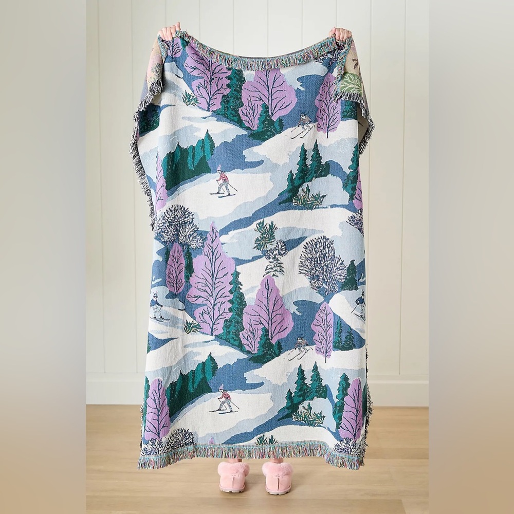 Anthropologie Anthropologie Winterscapes Woven Throw Blanket
